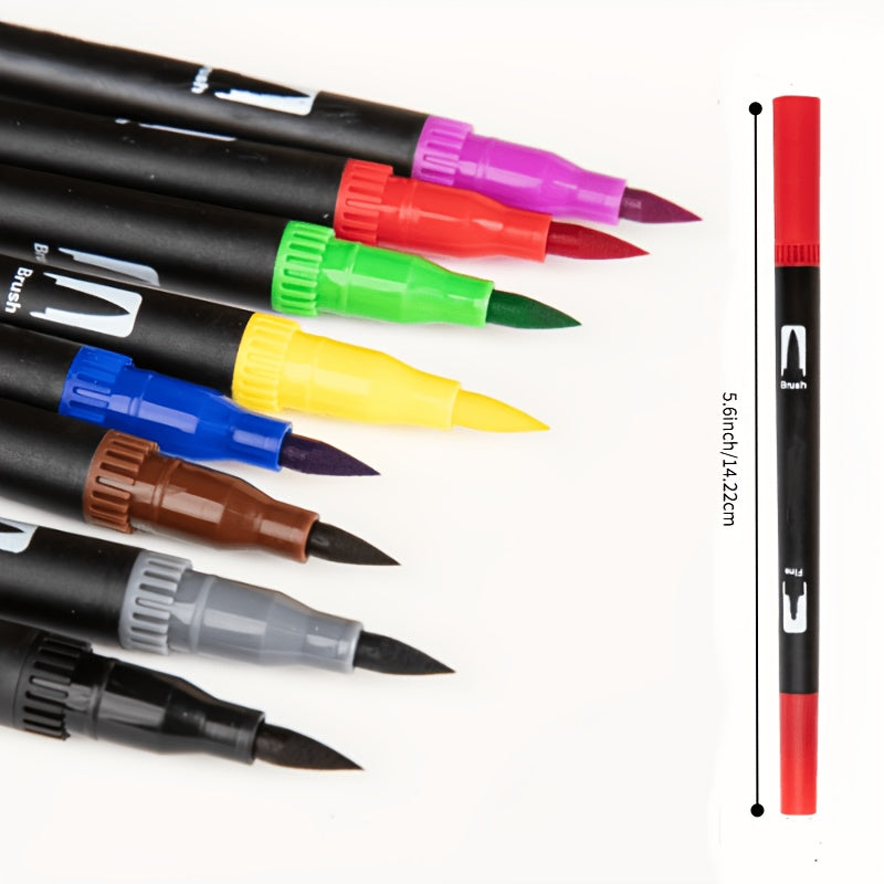 121pcs dual tip watercolor art markers set