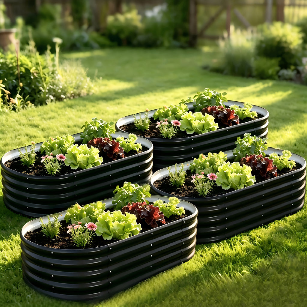 galvanized raised garden bed 4 3 2pcs 4 2 o 9 feet