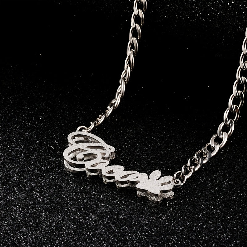 custom name necklace   thick chain suitable dogs