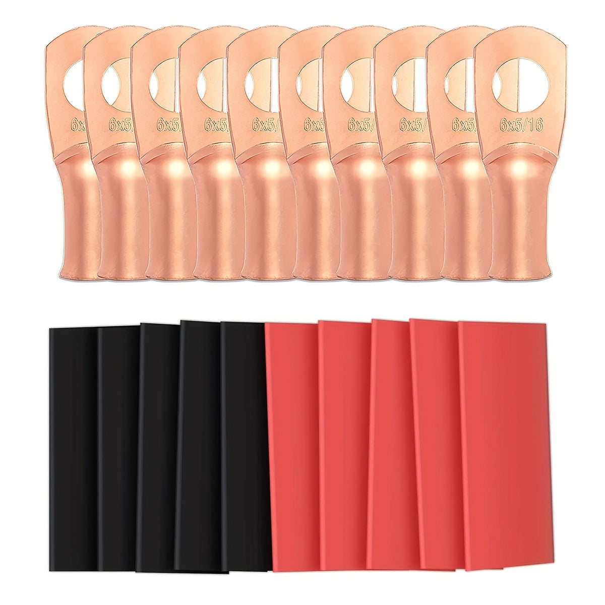 10pcs heavy duty copper battery lugs 3 1 heat shrink tubing