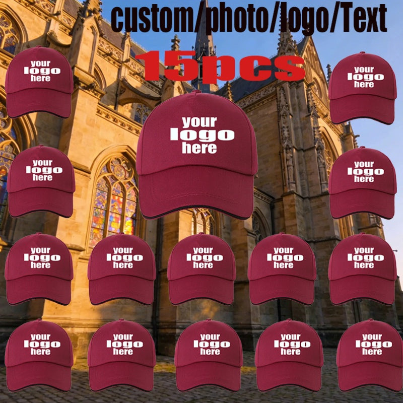 15pcs personalized custom baseball caps diy