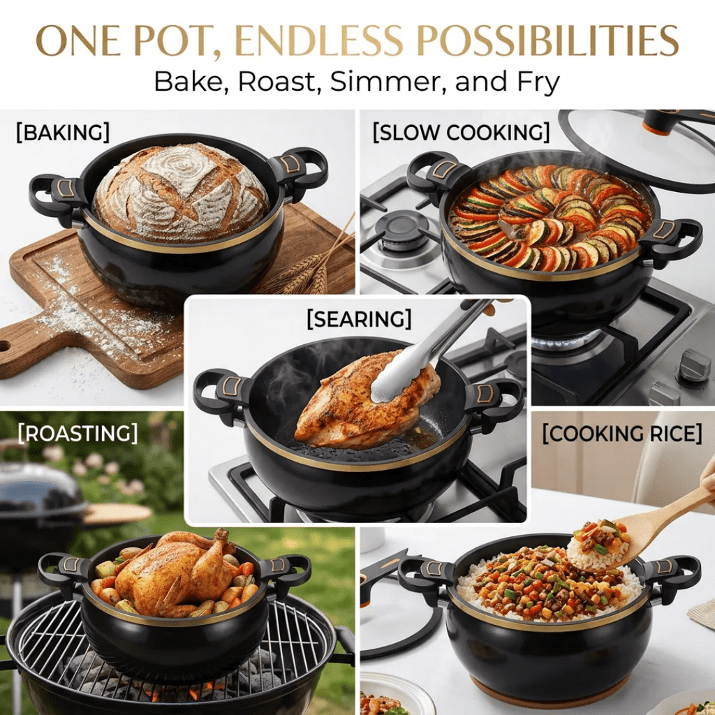8 45qt large capacity braiser soup   lock handle non