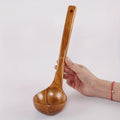 1pc wooden soup spoon long handle stirring spoon large