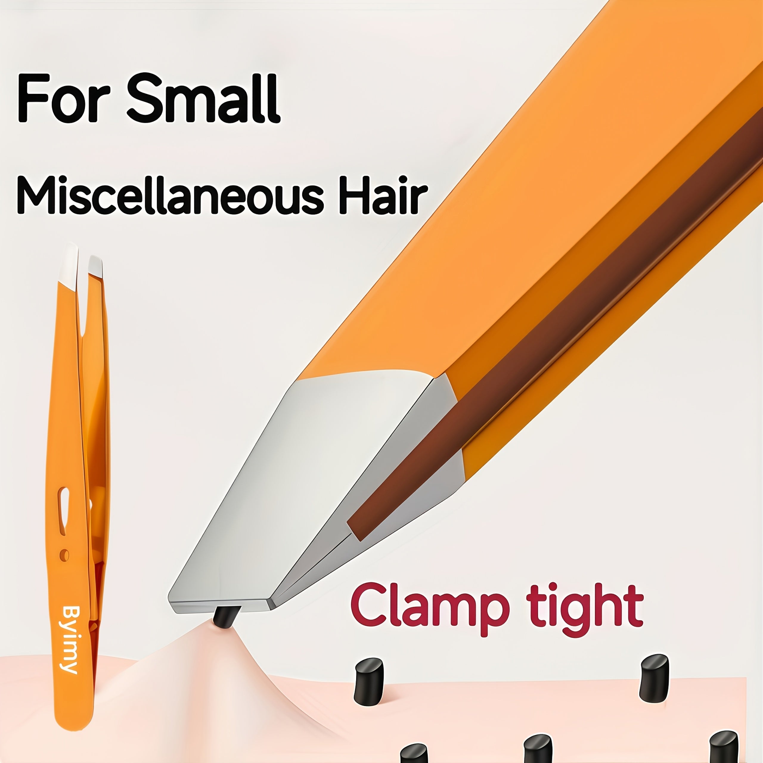 byimy brand high quality stainless steel eyebrow tweezers