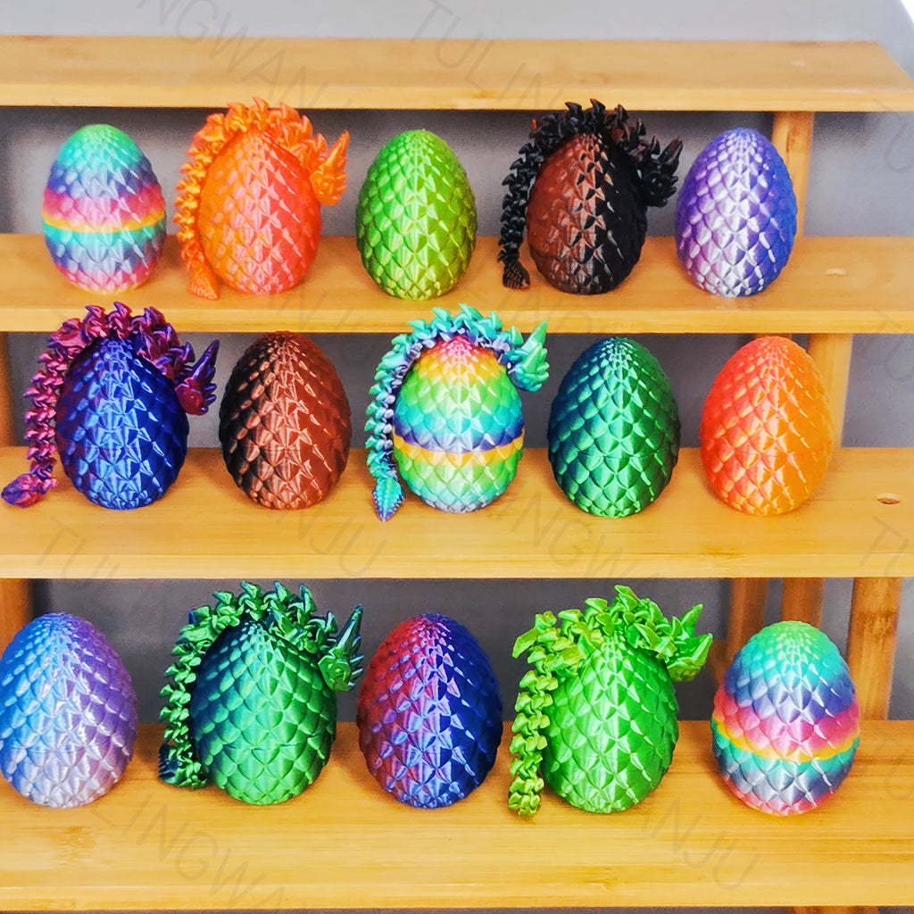 40pcs 3d printed dragon egg set decorative sculptures