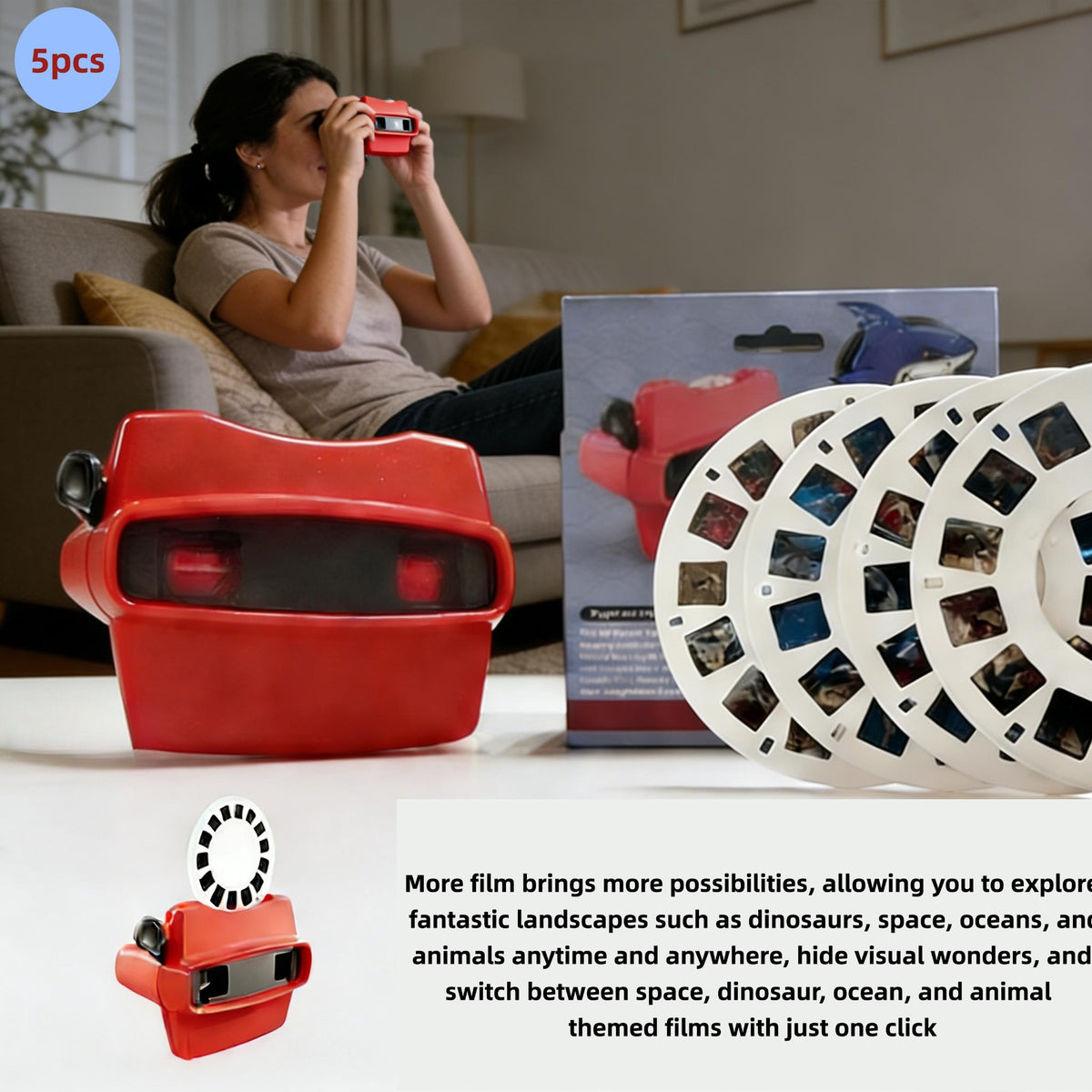 5pcs deluxe 3d visual viewer set   1 3d viewer 4