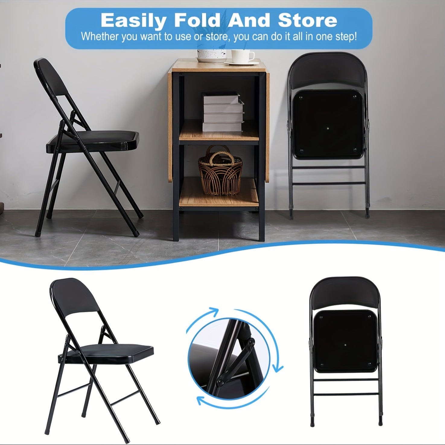 12 pack black folding chair set padded folding chairs steel