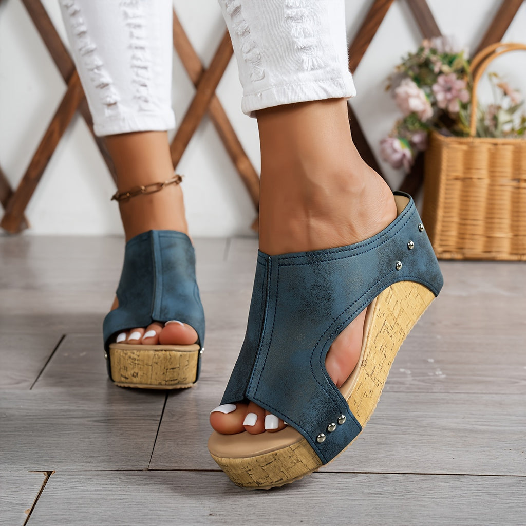 comfortable elegant retro platform wedge sandals women easy