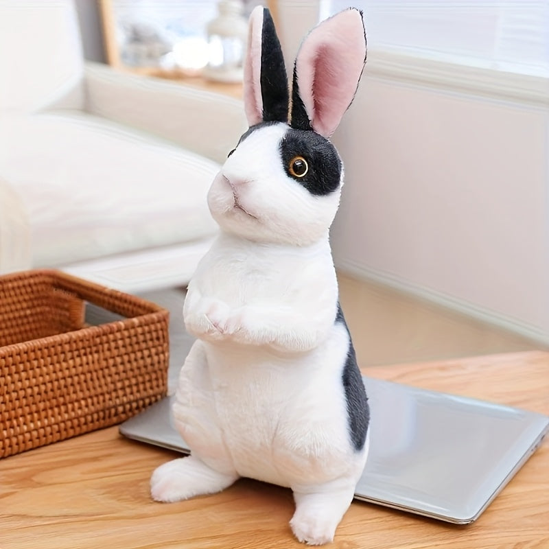 1pc rabbit plush toy white beige black cute bunny plush
