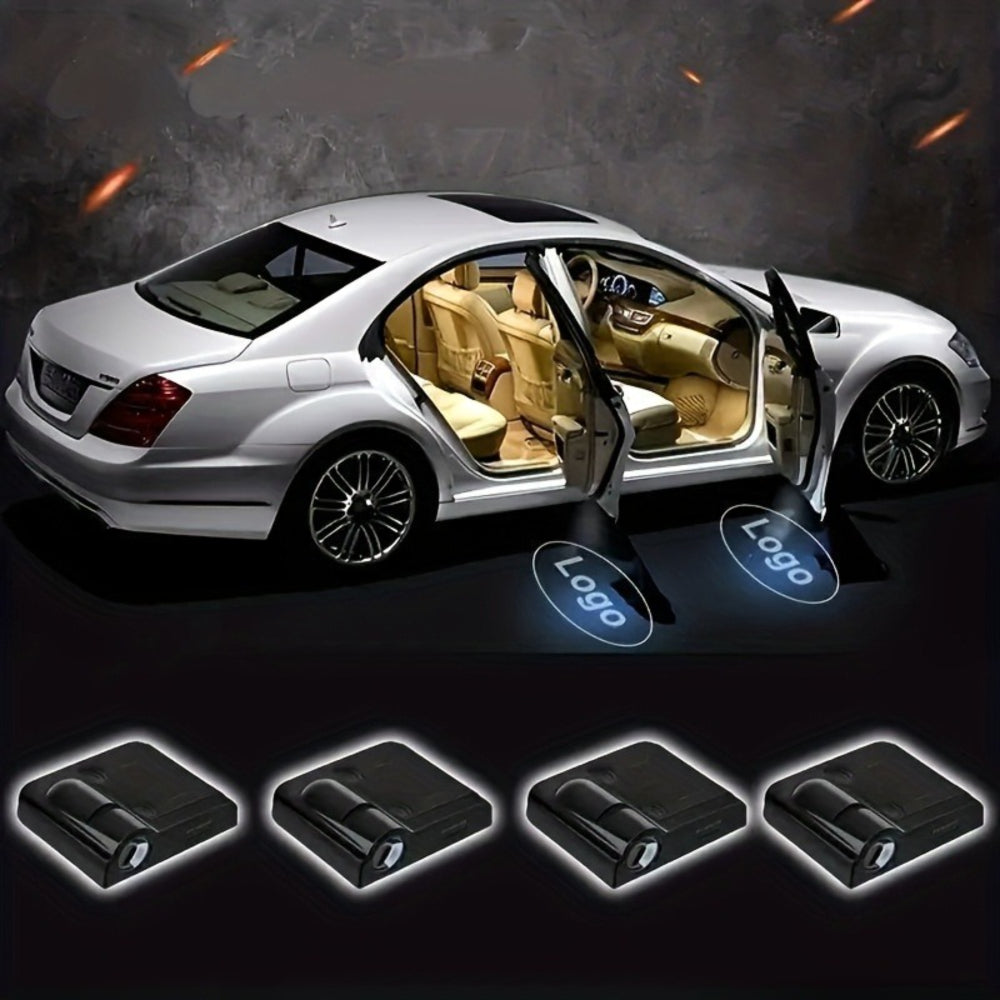 4pcs car welcome lights design photo led clear projection
