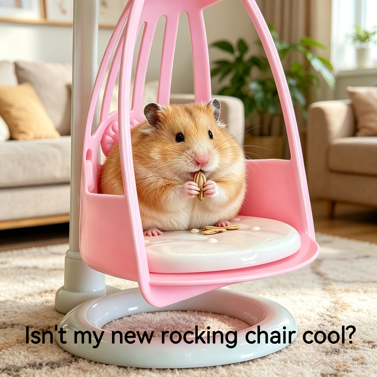2pcs set breathable rocking chair small animals in luxurious