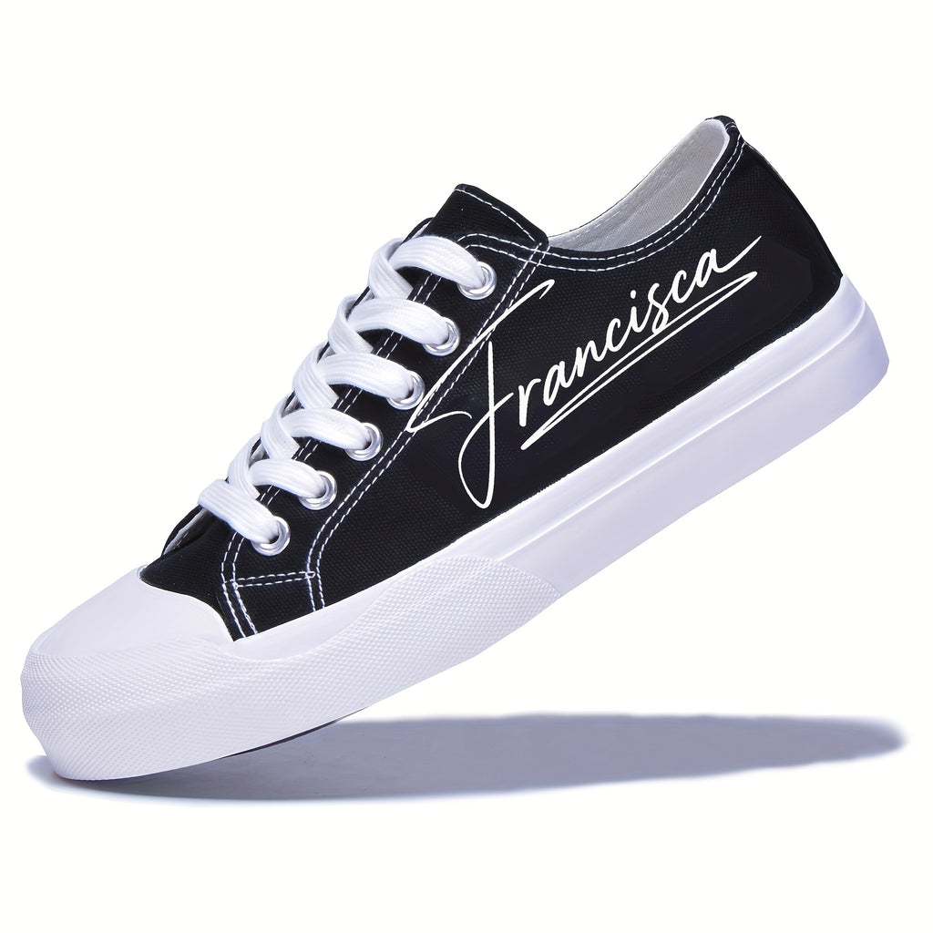 signature unisex couple shoes white low top black