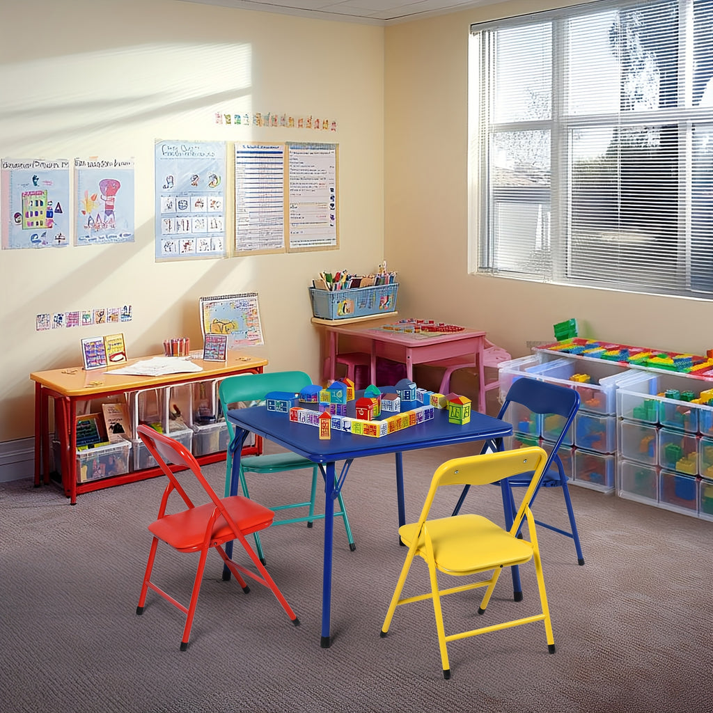 colorful folding table chair set lightweight compact easy