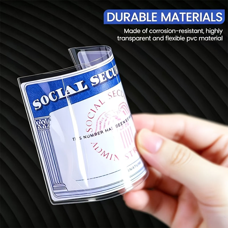 10pcs 15pcs clear card protector sleeves transparent id card