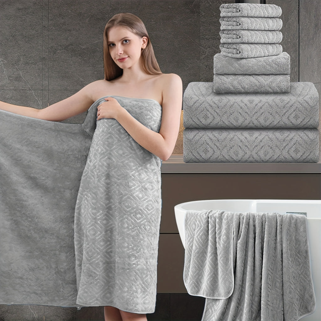 8pcs extra large bath towel ultra soft thick bath towel