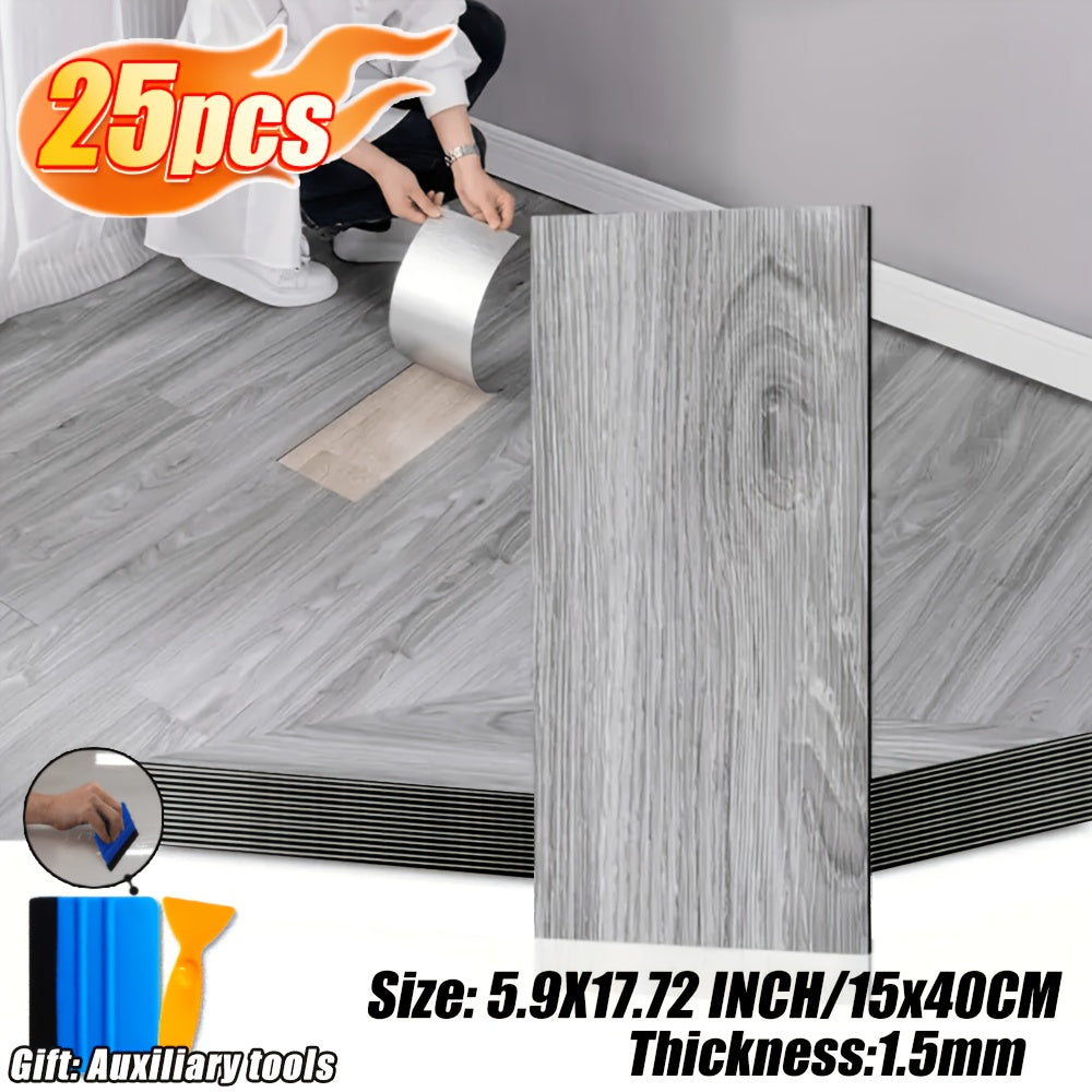 25pack 50  wood grain vinyl flooring tiles 15 75 x 5