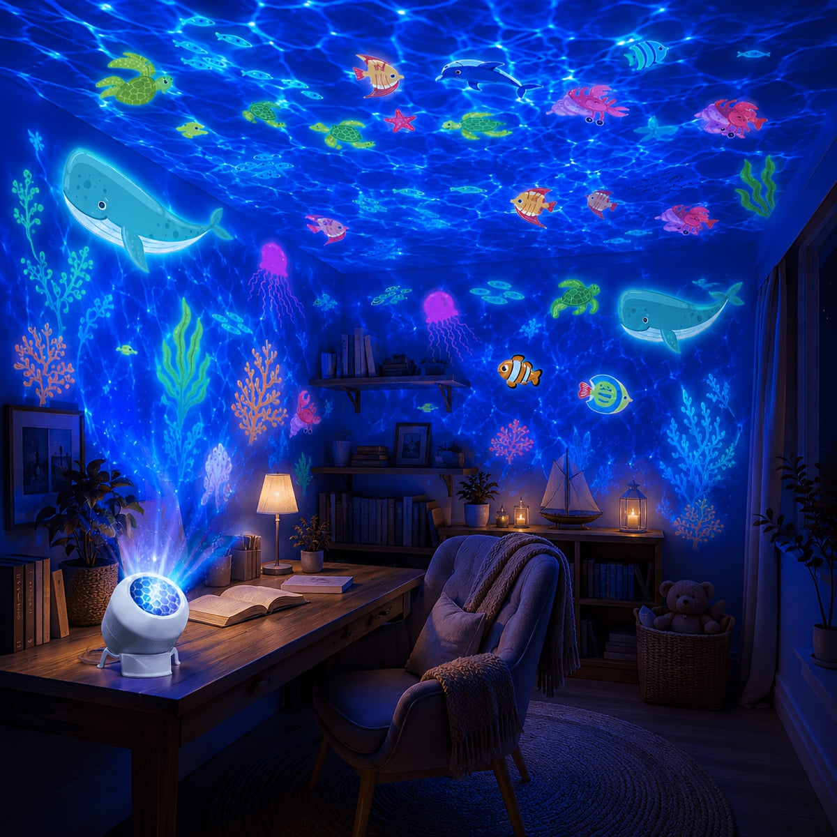 1   projection night light led decorative