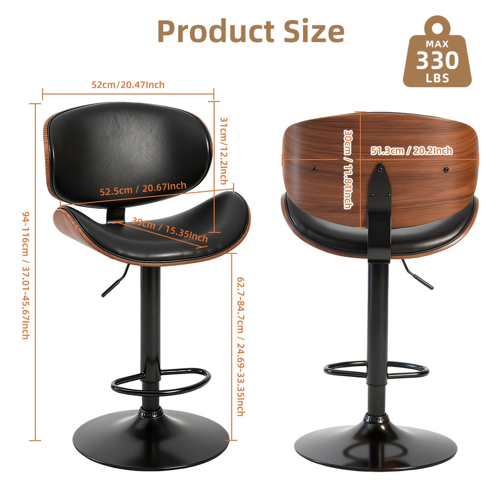 set 2 4 6 swivel bar stools footrest features