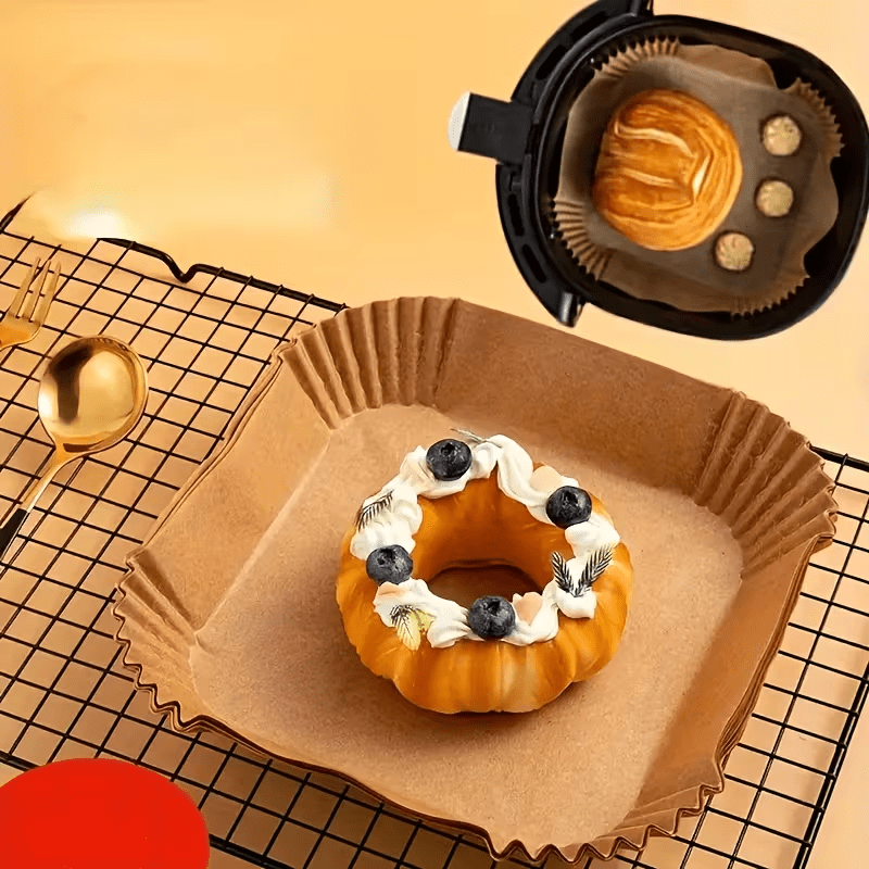150pcs square air fryer liner paper disposable non stick oil