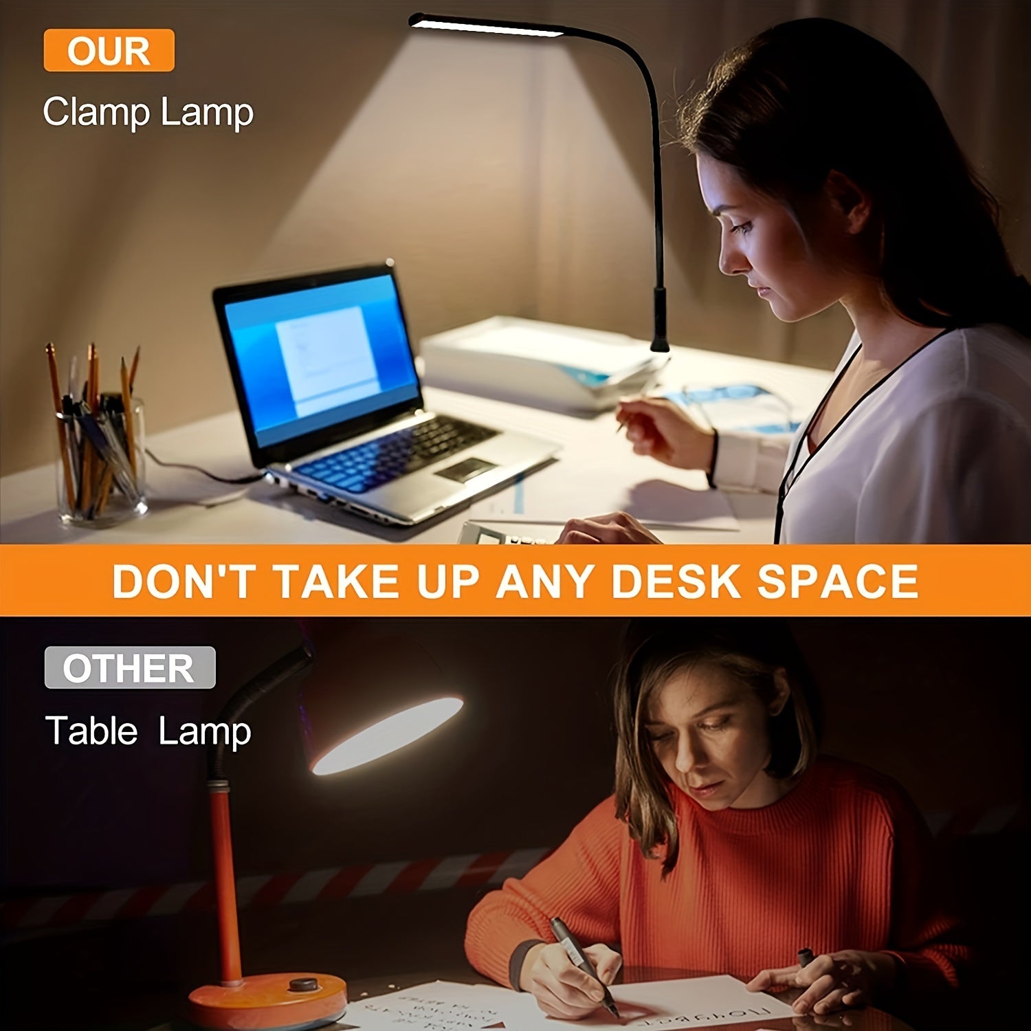 1 piece led desk lamp usb powered adjustable arm desk lamp