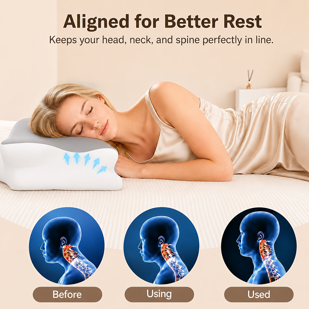 wkeff almohada cervical para cuello pillows sleeping