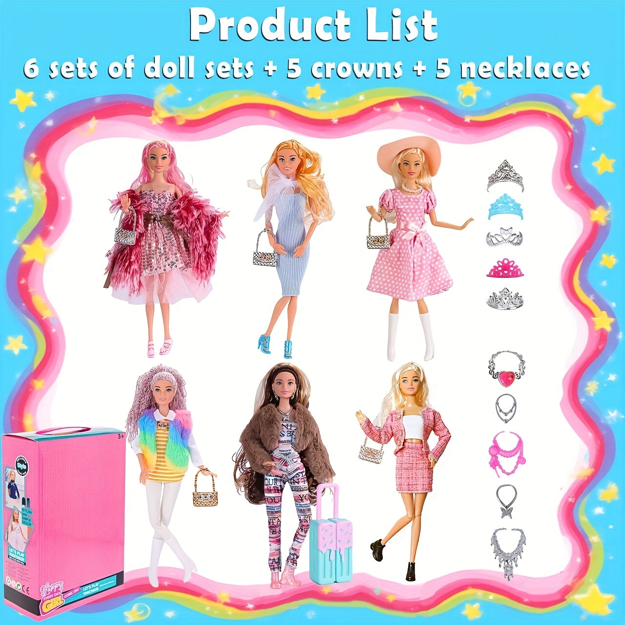 11 5 inch american toy princess dolls playset fashion