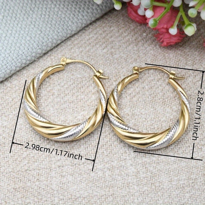 1 pair womens fashionable hoop earrings middle eastern style