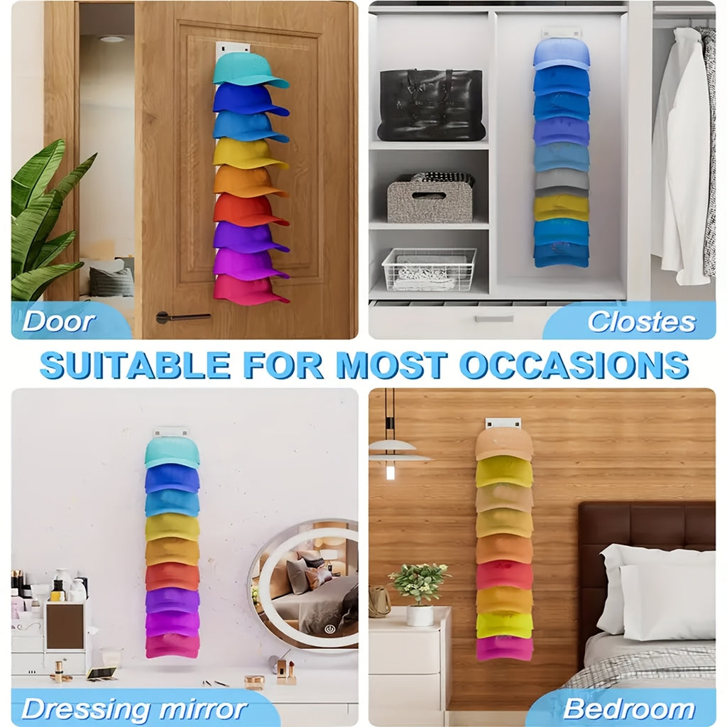 1 4pcs wall mounted hat rack organizer strong   multi