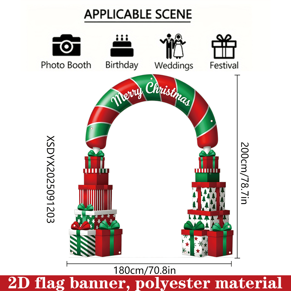 2d flat 2d door banner 2d flat single panel large christmas