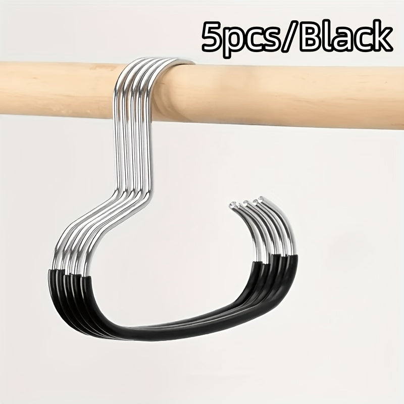 5pcs stainless steel hat hanger organizer non slip round