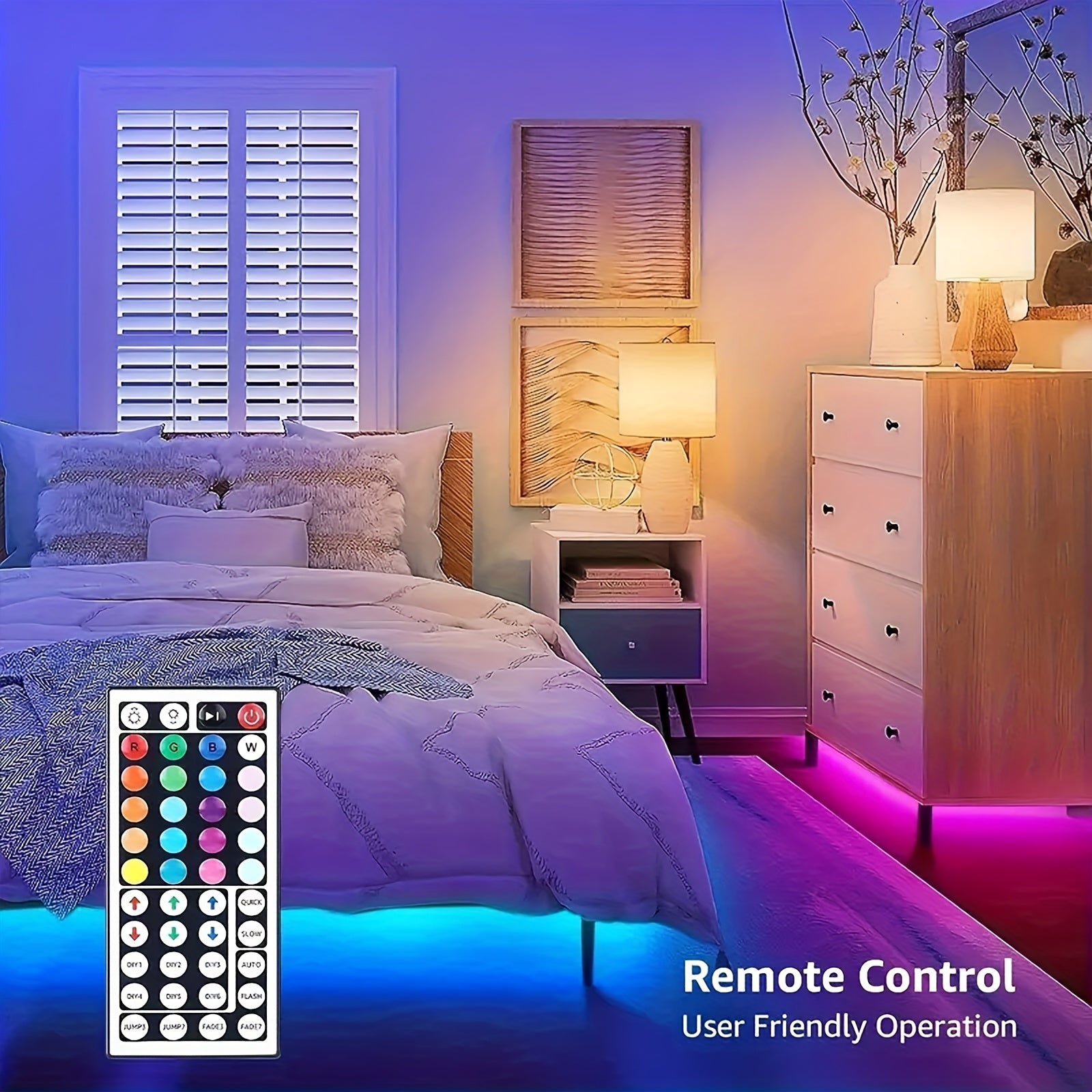 100  lights bedroom color changing led strip