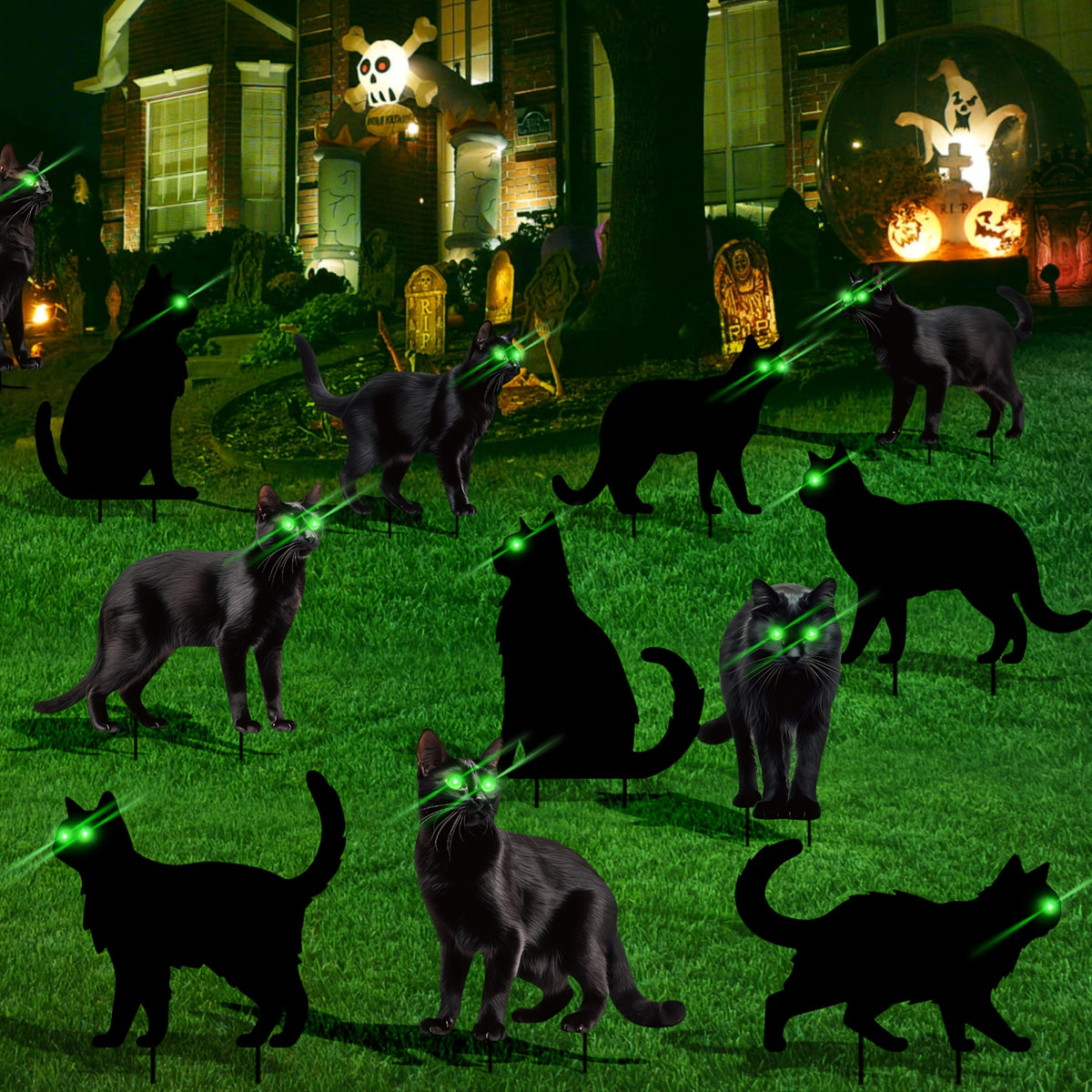 12pcs   decorations plastic yard signs