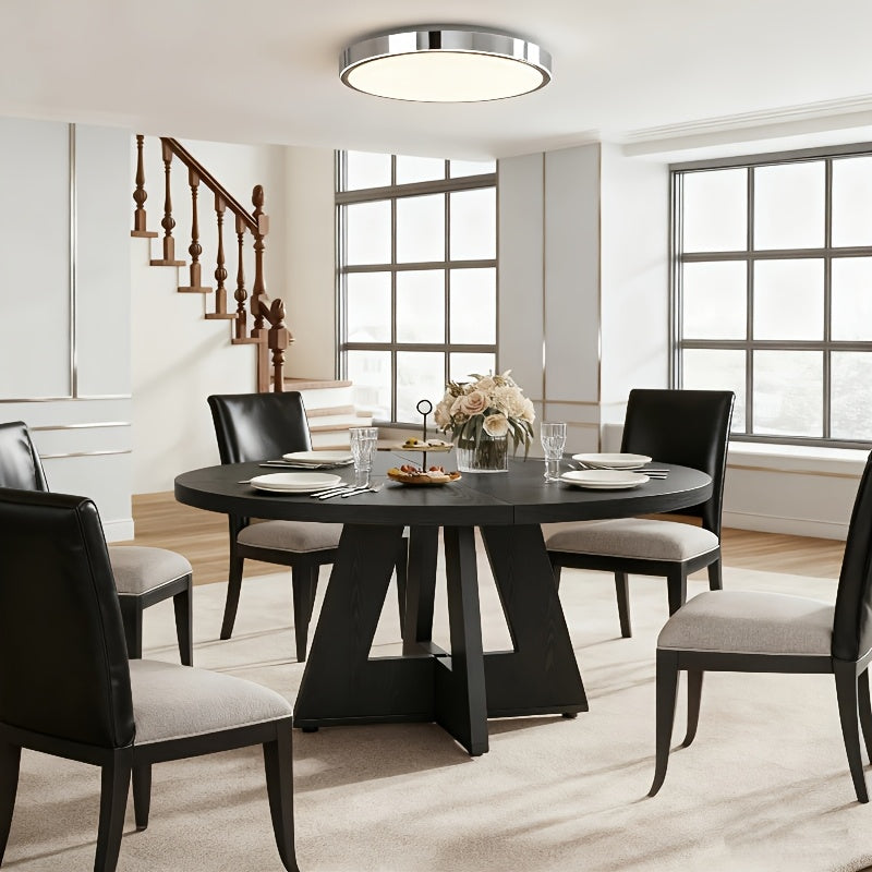 47 inch farmhouse dining table rustic round dinner table 4