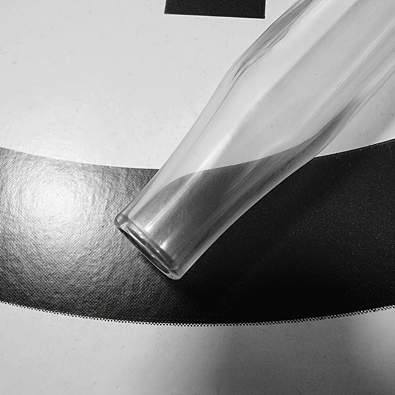 reusable glass straw flexible black hose comfortable grip