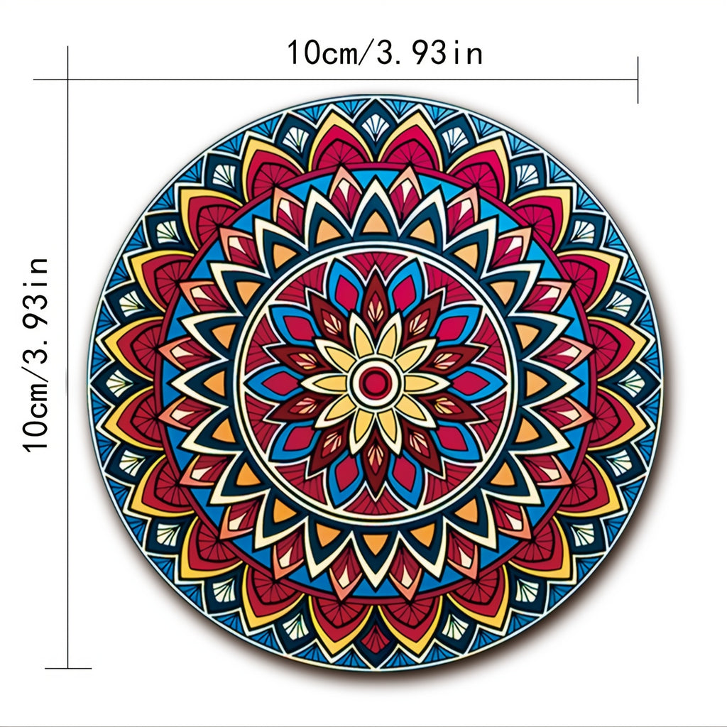 8pcs mandala coasters wooden coaster set essential holiday