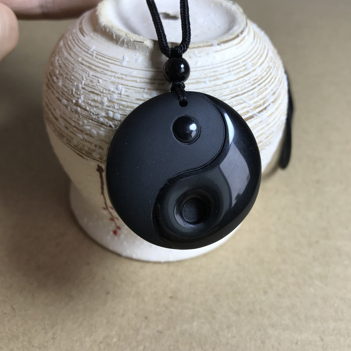 obsidian yin yang   bagua pendant | temu Temu