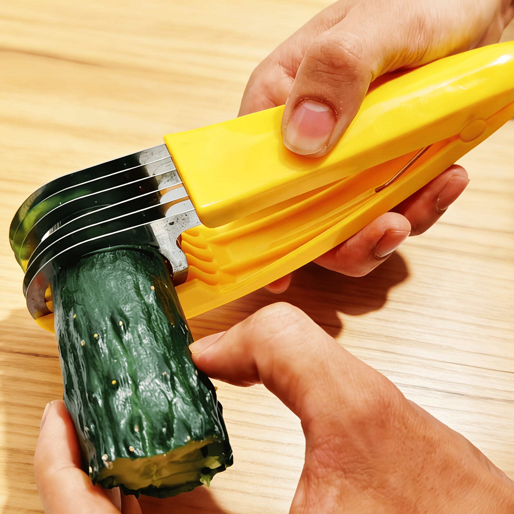 1pc stainless steel banana cucumber slicer   easy