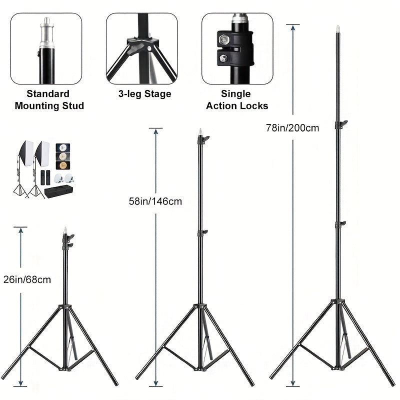 1 2pcs softbox lighting kit 2x19 7 x27 5