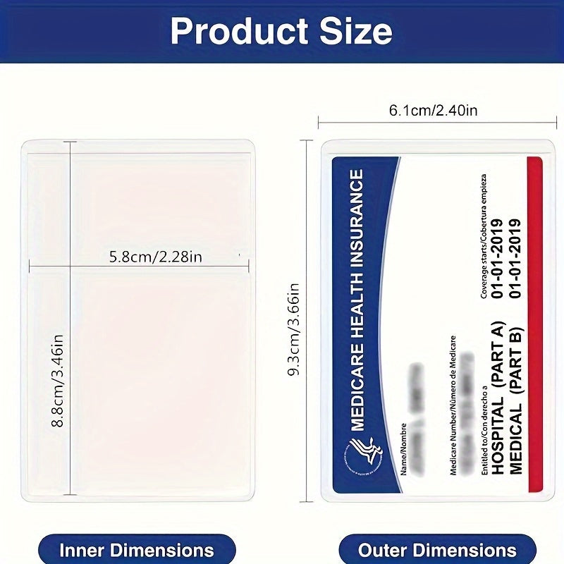 20 pack transparent protective sleeves cards credit card