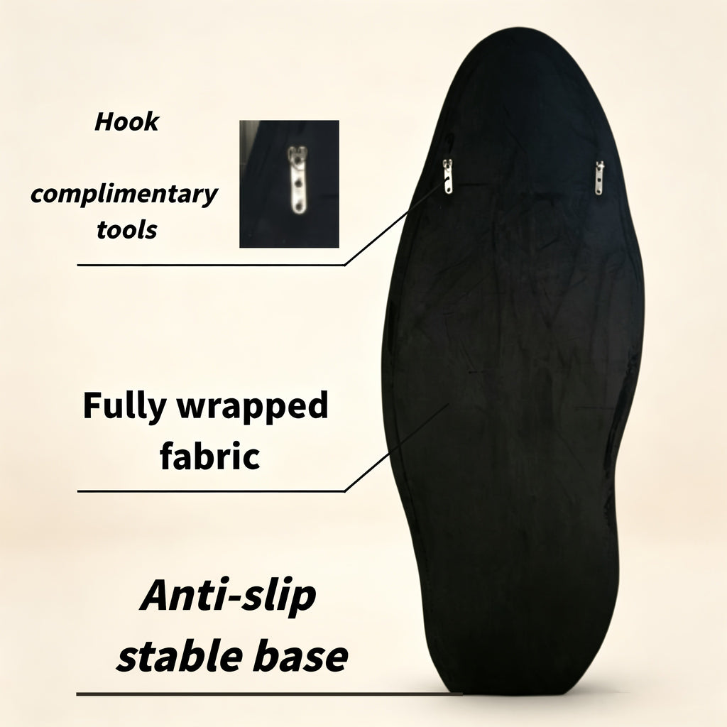 irregular   full length mirror safe rounded