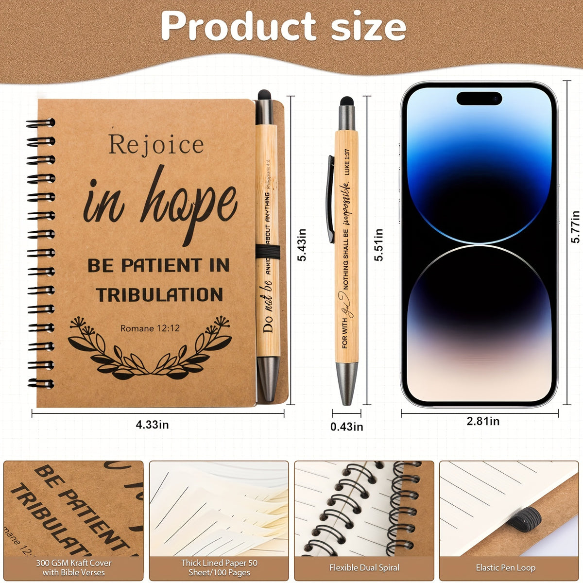 30 sets christian prayer journals pens spiral verse