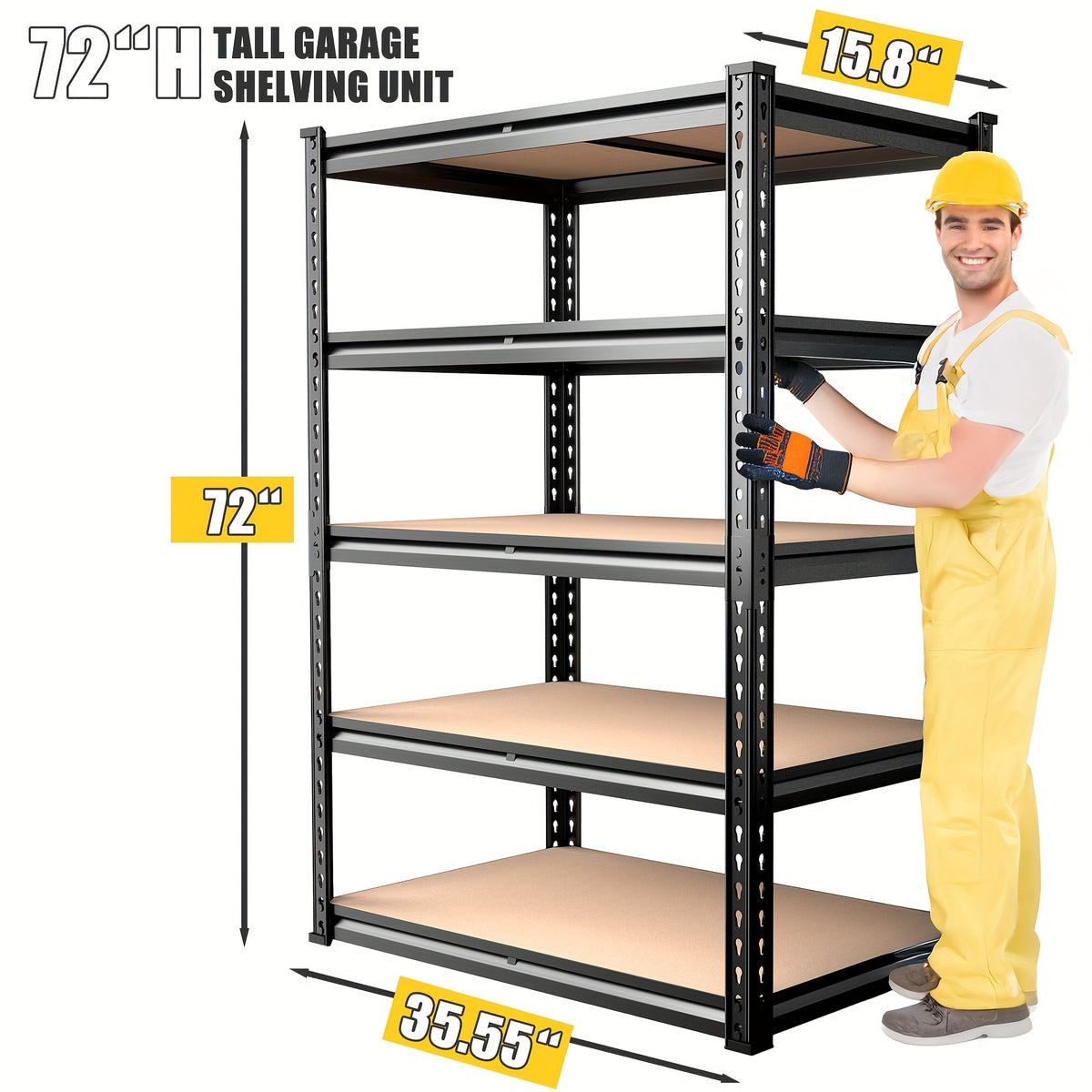 2000lbs storage shelves 5 tier garage shelving heavy duty