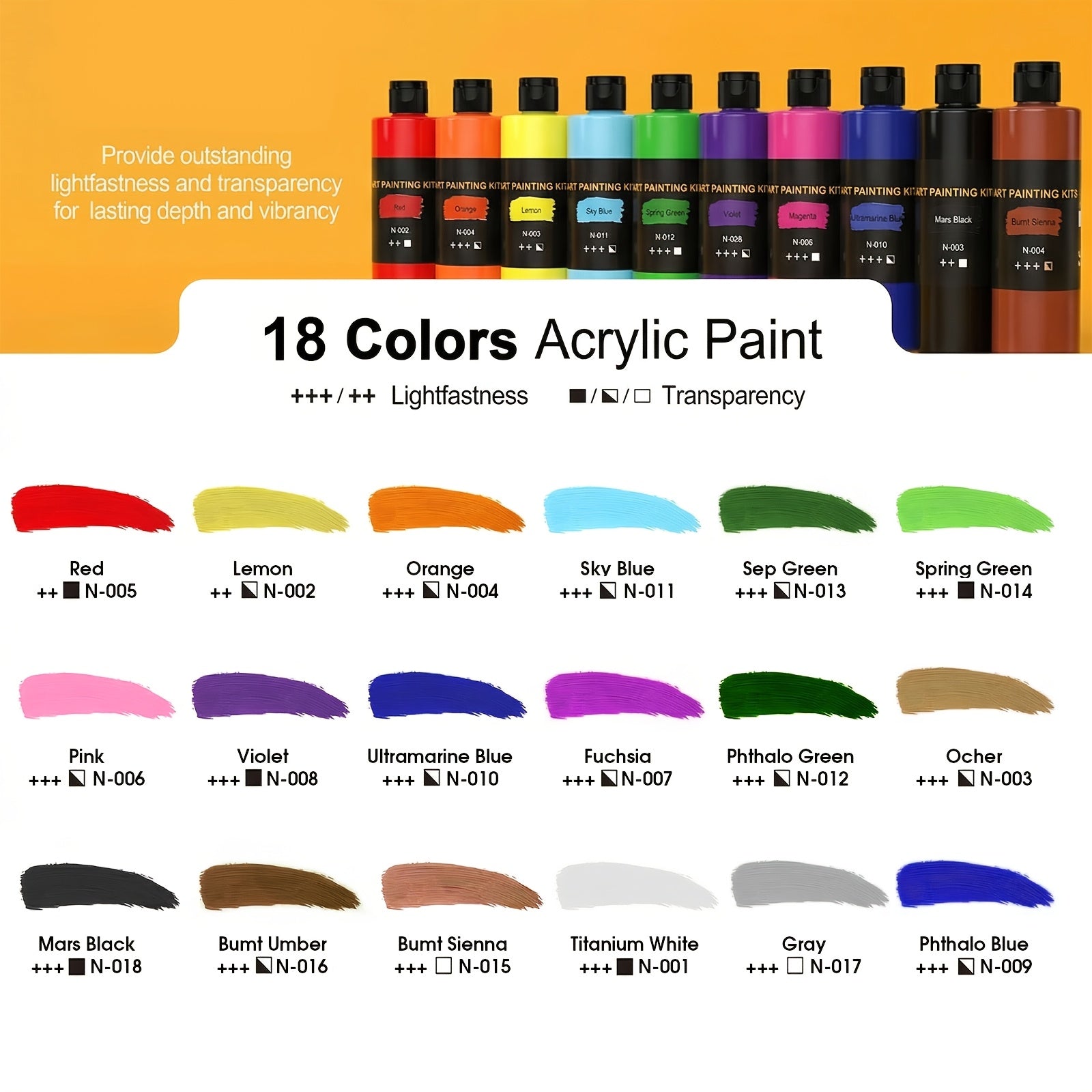 18 colors 250 ml bottle painting art supplies art supplies