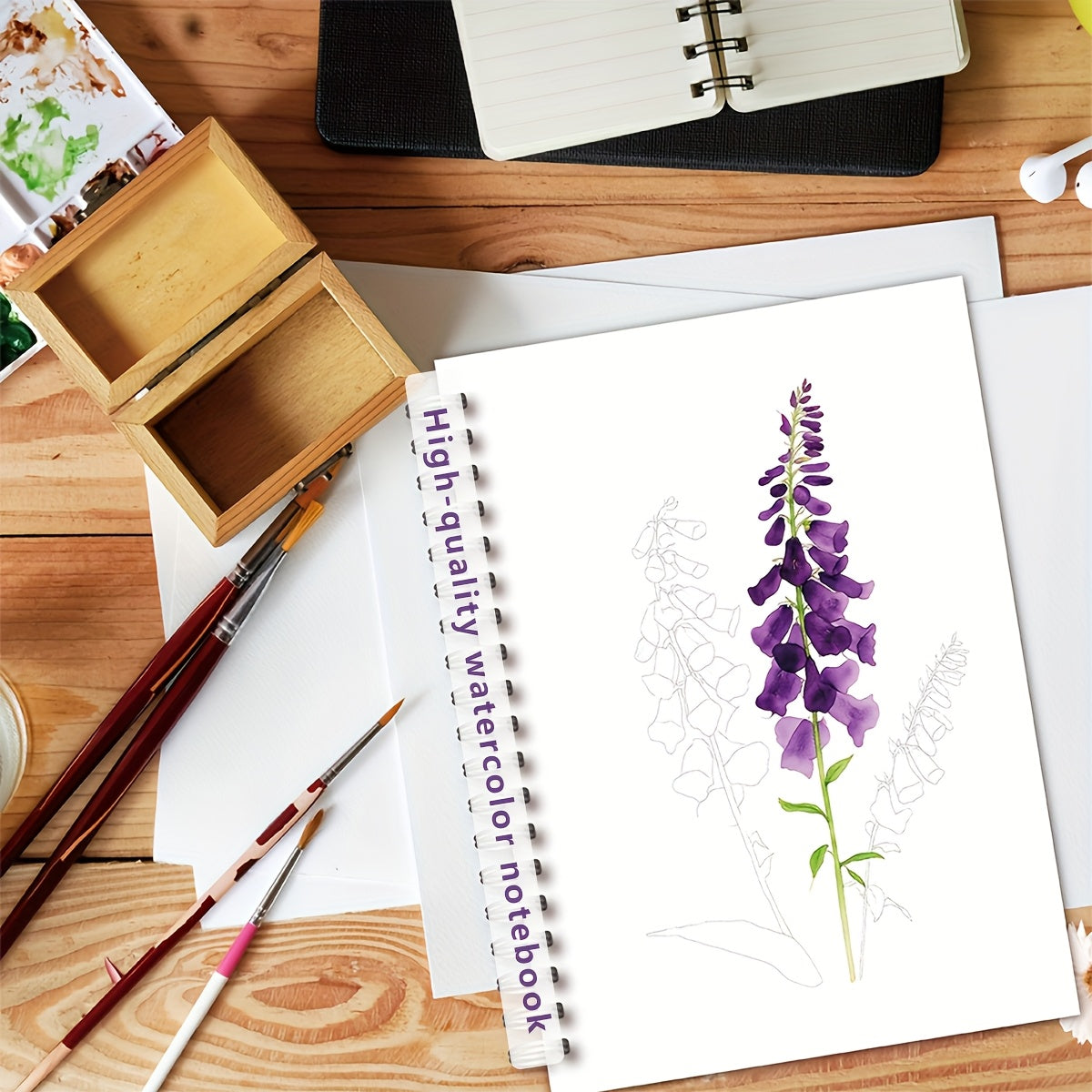large spiral bound watercolor sketchbook a5 size high