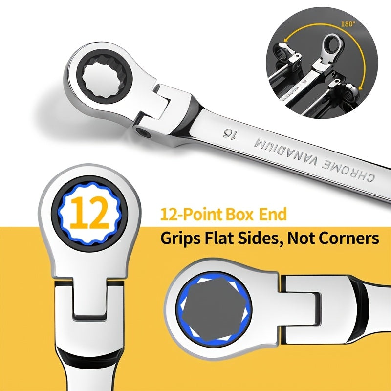 ratcheting wrench set 16pcs multifuctional combination ended