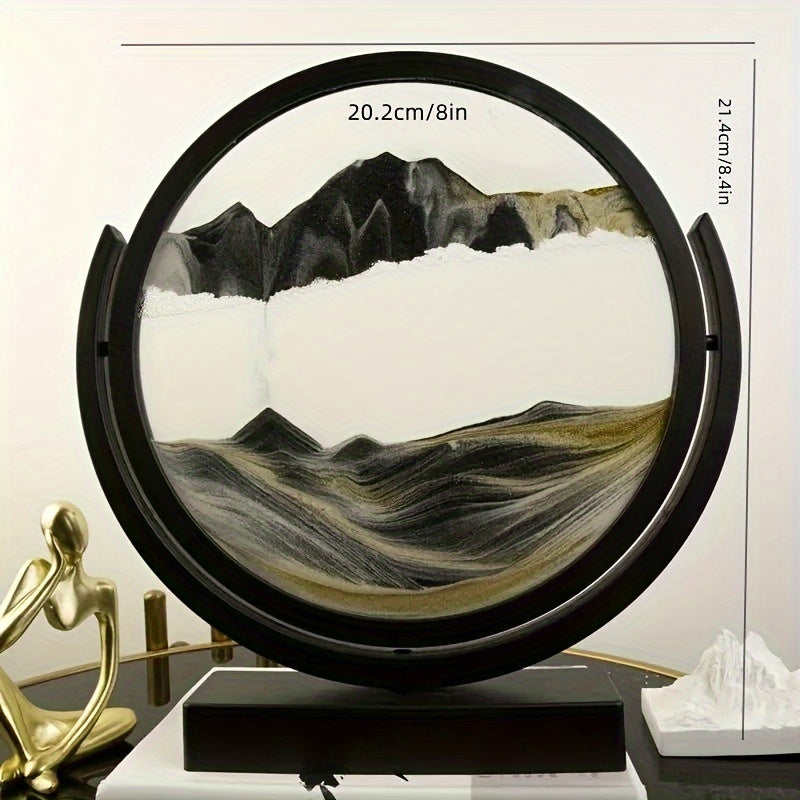 3d flowing sand painting living room hourglass glass