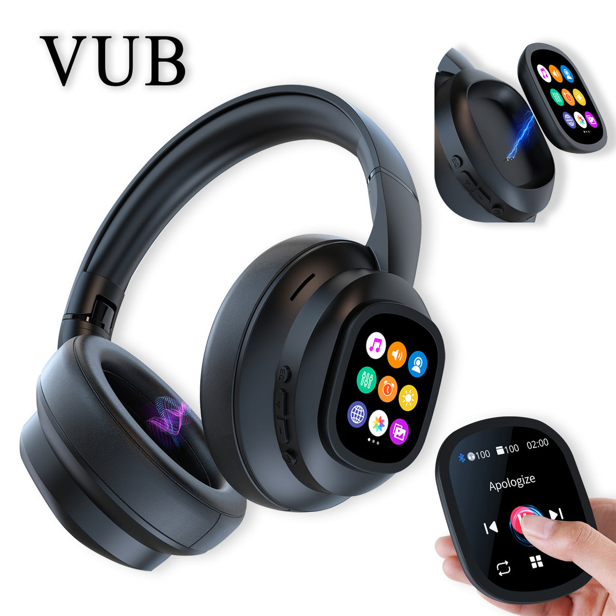 noise cancelling headphones touchscreen
