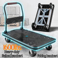 folding heavy-duty handcart,   handcart,   truck,   trolley, silent tpr wheels, thickened frame (1600/980/480/220 lbs), suitable for home renovation, material handling, moving, large item transportation,   and garages. - tools & home improvement