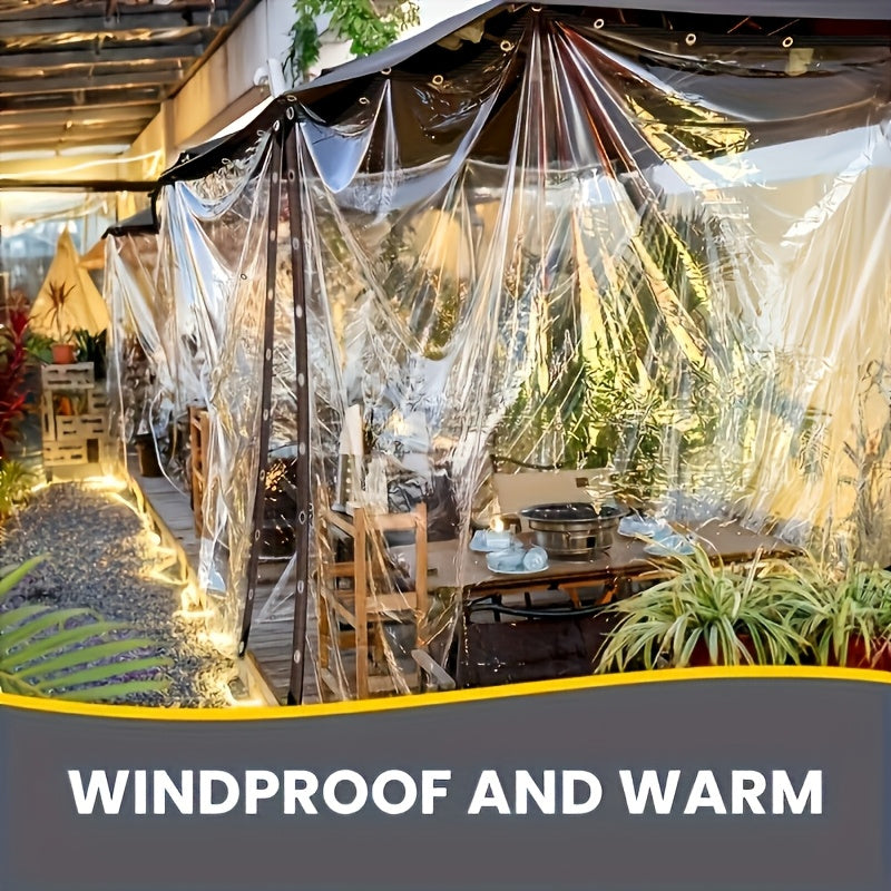 1 transparent pvc tarp holes suitable garden balcony terrace
