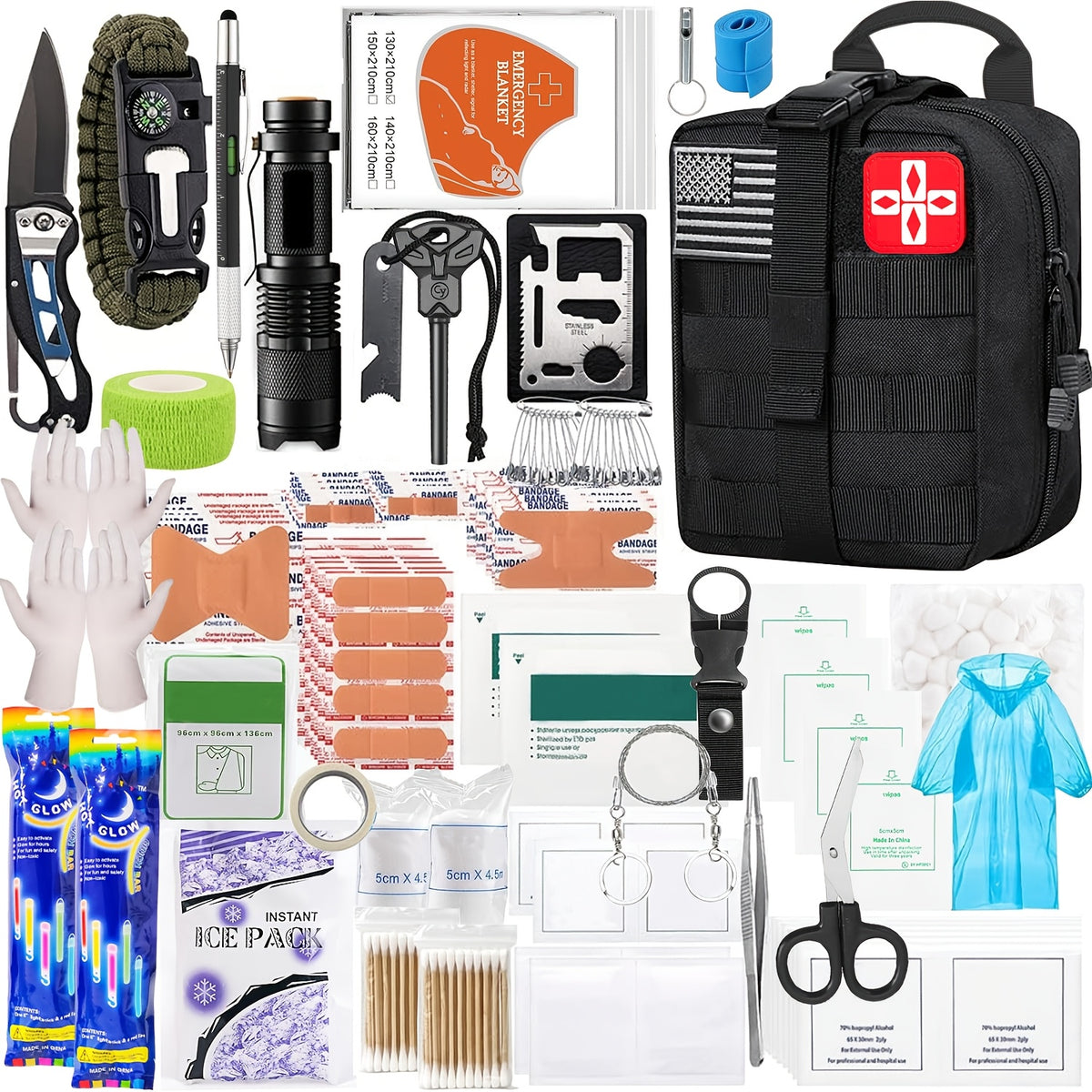 272pcs survival gear equipment fire starter